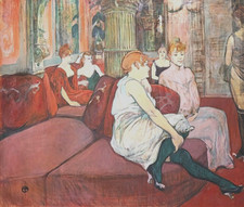HENRI TOULOUSE LAUTREC OIL PAINTING SIGNED.. picture