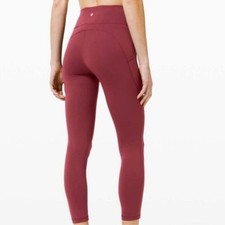 Lululemon Invigorate High-Rise Tight 25 Chianti Burgundy Leggings Pockets picture