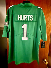 Nike NFL Philadelphia Eagles Jalen Hurts #1 Green Jersey Men's XL, NWT picture