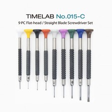TIMELAB Watch Jewelry Repair Tool Precision Screwdriver FLAT HEAD Blade 9 PCS  picture