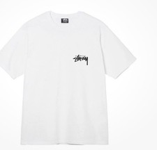 NWT Stussy Fuzzy Dice Tee - Short Sleeve T-shirt White Size Medium picture