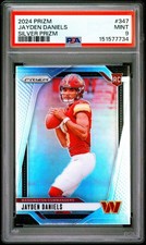 2024 Panini Prizm Jayden Daniels Silver Prizm Rookie #347 PSA 9 Commanders picture