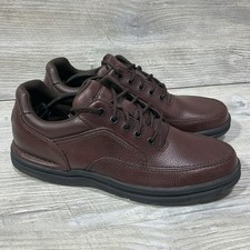 NEW Rockport Eureka A10889 Brown Leather Casual Walking Sneakers Shoes Mens 12 M picture