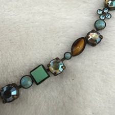 Sorrelli Necklace Multicolor Rhinestone Crystal Statement Boho Collar 16