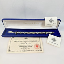 Camrose & Kross Bracelet Silver Tone Multicolor Baguette Crystal Tennis Box 7-8 picture