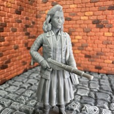 World War 2 Female French Resistance Fighter 1/32 Toy Soldier 3D WW2 Figure picture