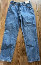NWT Abercrombie & Fitch 90s Straight Ultra High-Rise Jeans Womens 29 8 Short picture