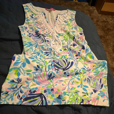 Lilly Pulitzer Women’s Floral Shift Dress V-Neck Sleeveless Zip Short XS picture