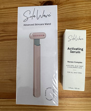 SolaWave Advanced Skincare Wand Red Light Microcurrent Pink + Serum 1 fl oz picture