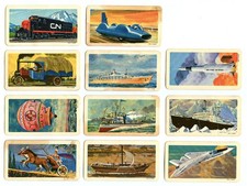 Vintage 1967 TRANSPORTATION Through AGES Set of BROOKE BOND TEA Trading Cards picture