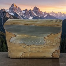 Owyhee Picture Jasper, 5.5 lbs, landscape, cabbing rough, #R-7191 picture