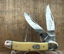Vintage Jim Bowie Germany Copperhead 3 3/4” Yellow Handle Premium Quality Knife picture