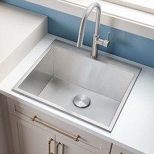 Ruvati Topmount Laundry Utility Sink 25″x22″x 12″ Deep 16 Gauge - RVU6010 picture