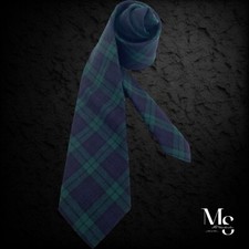 $62 J.CREW Blue PLaid Wool Tie  Made In USA W: 3.9