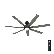 Hunter Fan 70 in Casual Matte Black Indoor Ceiling Fan with Light Kit and Remote picture