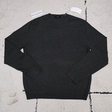 Vince Extra Fine Merino Wool Heather Nuance Moss / Green Crewneck Sweater Sz M picture