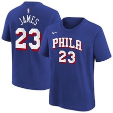 Lebron James #23 Philadelphia 76ers Team Name & Number T SHIRT Red Blue White picture