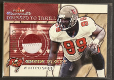 2002 Fleer Maximum - Dressed to Thrill Warren Sapp Nameplate /100 (MEM) picture