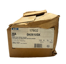 EATON DH261UGK Non-Fusible Heavy Duty Safety Switch Type 1 2P 30A 600V picture