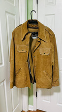 Vintage The Leather Shop Suede Leather Jacket Men’s 40 Western Ranch Coat Brown picture