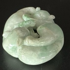 Asian Hand Carved Jade monkey pendant  picture