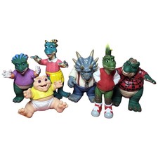 Vintage 1991 Dinosaurs TV Show Figure Lot Baby Sinclair Earl Robbie Fran Hasbro picture