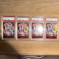 One Piece TCG ST21 2025 Monkey D. Luffy #001 Leader Holo EN PSA 10 x4 sequential picture