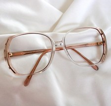 Vintage Brown Cognac Gold Fade Frames Italy Eyeglasses 55 16 135 picture