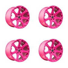 (Set of 4) Heritage Wheel Kokoro Monoc 18x8.5 5x114.3 +35 Pink Wheels Rims picture