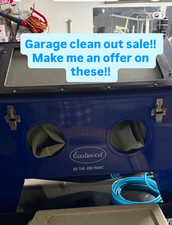 Eastwood 20464 Benchtop Abrasive Sandblasting Cabinet Sandblaster Blue-used 3x picture