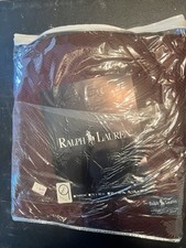 Vintage Ralph Lauren Throw Blanket Burgundy 90 x 108 Brand New In Package picture
