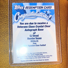 Topps Signature Class Football CJ Stroud Texans VCCCA-CS Auto Redemption picture