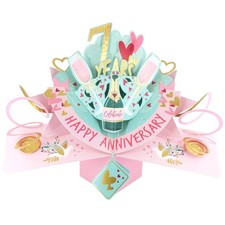 7 Years Happy 7th Anniversary Pop-Up Greeting Card picture