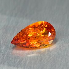 2.22Ct Pear_Genuine Fanta Orange Color Unheated Clinohumite From Tajikistan picture