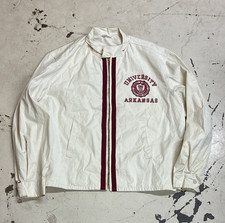 Rare Pristine 70s Champion Arkansas Razorbacks Jacket XL White/Red Full Zip picture