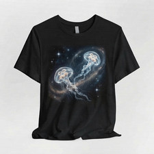 Vintage 90s Jellyfish T-Shirt Y2K Retro Ocean Marine Life Sea Creature Tee picture
