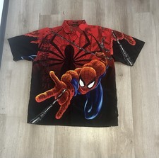 Vintage Y2K Spiderman AOP Men Size XL Red All Over Print picture
