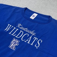 Logo 7 Vintage Kentucky Wildcats Shirt Men XL Blue NCAA Crewneck USA Cotton picture