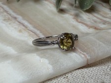 Grossular Garnet Sterling Silver Ring Size 7 picture