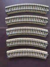 Vintage Lot of 5 Marklin HO 5100 1/1 Curved M Track Pieces picture