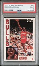 1992-93 Topps Archives Michael Jordan Chicago Bulls #52 - PSA 9 MINT - MJ picture