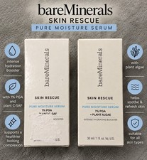 bareMinerals Skin Rescue Pure Moisture Serum 1% PGA Plant Algae 1 oz 2 Pack picture