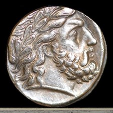 359-336 BC Ancient Greek Coin Philip II King of Macedon - Tetradrachm 24mm picture