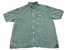 Dash Hemp Santa Cruz Camp Shirt Men’s L Seafoam Aqua 100% Hemp Surf Skate EUC picture