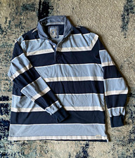 Vintage Land’s End Rugby Long Sleeve Shirt Men’s XL picture