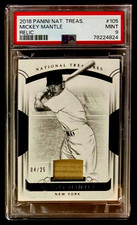 2018 Panini National Treasures Mickey Mantle Relic NY Yankees  # 105  / 25PSA  9 picture