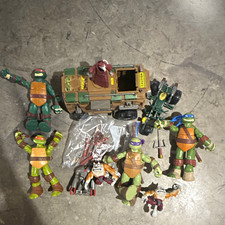 Nickelodeon TMNT Mixed Lot Action Figures w/ Vehicle Parts & Accessories picture