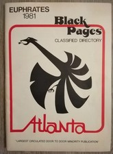 SUPER RARE 1981 Euphrates Atlanta Black Pages Classified Directory  picture