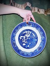 Vintage 1950s Blue Willow Ware Royal Ironstone China 10.5” Transfer Dinner Plate picture