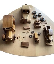 Handcrafted Vintage Wooden Toy Vehicles - Some Pieces, Some Whole Lot picture